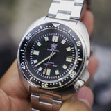 Steeldive Automático Tortuga plata/negro SD1970