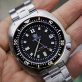 Steeldive Automático Tortuga plata/negro SD1970