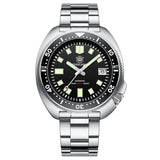 Steeldive Automático Tortuga plata/negro SD1970