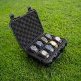 Estuche para 8 relojes tipo maletín diseño estilo táctico de plástico rígido