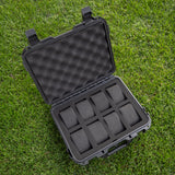 Estuche para 8 relojes tipo maletín diseño estilo táctico de plástico rígido