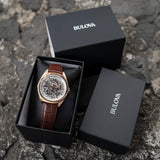 Bulova Classic Skeleton Automático Oro rosa 97A175