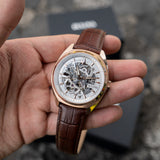 Bulova Classic Skeleton Automático Oro rosa 97A175
