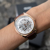 Bulova Classic Skeleton Automático Oro rosa 97A175