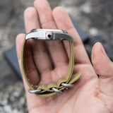 Fractal field Automático minimalista Militar Plata/Olivo F001