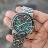 Citizen Eco-Drive Brycen Crono Plata y Verde CA0851-56X