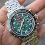 Citizen Eco-Drive Brycen Crono Plata y Verde CA0851-56X
