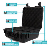 Estuche para 8 relojes tipo maletín diseño estilo táctico de plástico rígido