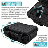 Estuche para 8 relojes tipo maletín diseño estilo táctico de plástico rígido