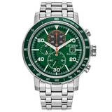 Citizen Eco-Drive Brycen Crono Plata y Verde CA0851-56X
