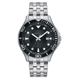 Caravelle by Bulova Plata y bisel negro 43B162