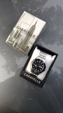 Caravelle by Bulova Plata y bisel negro 43B162