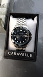 Caravelle by Bulova Plata y bisel negro 43B162