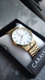 Caravelle by Bulova Traditional dorado y blanco 44B117